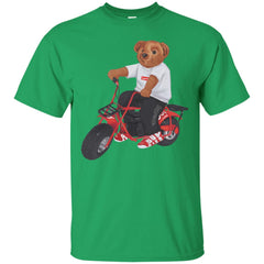 Supreme Bear Moto T-shirt Men Cotton T-Shirt Men Cotton T-Shirt - parenttees