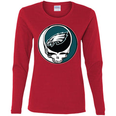 Philadelphia Eagles Grateful Dead Steal Your Face Football Nfl Shirts Women Long Sleeve Shirt Women Long Sleeve Shirt - parenttees