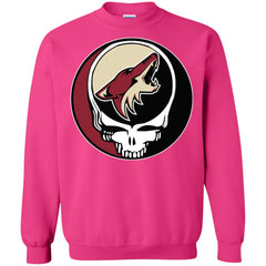 Arizona Coyotes Grateful Dead Steal Your Face Hockey Nhl Shirts Crewneck Pullover Sweatshirt Crewneck Pullover Sweatshirt - parenttees