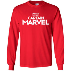 Marvel Captain Marvel Movie Logo White Men Long Sleeve Shirt Men Long Sleeve Shirt - parenttees