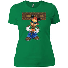 Louis Vuitton Mickey Mouse Cartoon T-shirt Women Cotton T-Shirt Women Cotton T-Shirt - parenttees