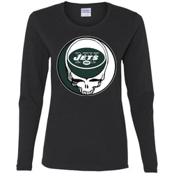 New York Jets Grateful Dead Steal Your Face Football Nfl Shirts Women Long Sleeve Shirt