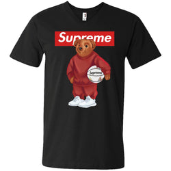 Supreme Bear Sport T-shirt Men V-Neck T-Shirt