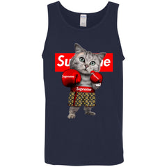 Supreme Boxing Cat Best Funny T-shirt Men Cotton Tank Men Cotton Tank - parenttees