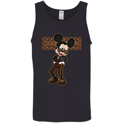 Best Louis Vuitton Mickey Fashion T-shirt Men Cotton Tank Black / X-Small Men Cotton Tank - parenttees