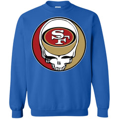 San Francisco 49ers Grateful Dead Steal Your Face Football Nfl Shirts Crewneck Pullover Sweatshirt Crewneck Pullover Sweatshirt - parenttees