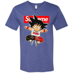 Supreme Dragon Ball Goku T-shirt Men V-Neck T-Shirt Men V-Neck T-Shirt - parenttees