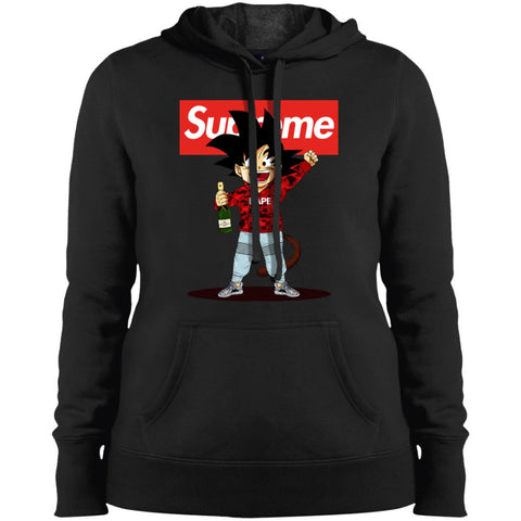 Supreme Songoku T-shirt Women Hooded Sweatshirt Black / X-Small Women Hooded Sweatshirt - parenttees