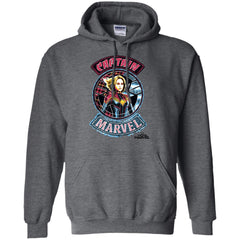 Captain Marvel Stitched Patched Portrait Pullover Hoodie Sweatshirt Pullover Hoodie Sweatshirt - parenttees