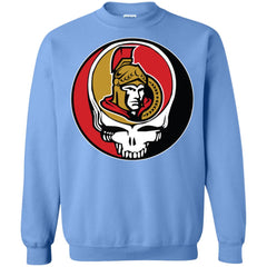 Ottawa Senators Grateful Dead Steal Your Face Hockey Nhl Shirts Crewneck Pullover Sweatshirt Crewneck Pullover Sweatshirt - parenttees