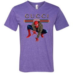 Spider Man Gucci Funny  Trend T- Shirt Men V-Neck T-Shirt Men V-Neck T-Shirt - parenttees