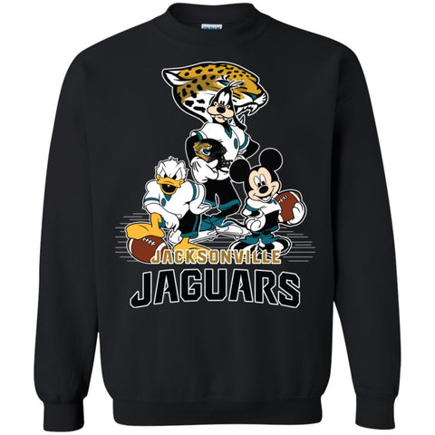 Mickey Mouse Jacksonville Jaguar American Football Nfl Sports Shirt Crewneck Pullover Sweatshirt Black / S Crewneck Pullover Sweatshirt - parenttees