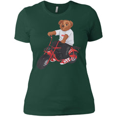 Supreme Bear Moto T-shirt Women Cotton T-Shirt Women Cotton T-Shirt - parenttees