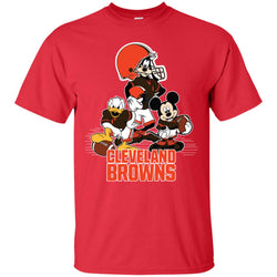 Mickey Mouse Cleveland Browns American Football Nfl Sports Shirt Men Cotton T-Shirt