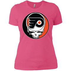 Philadelphia Flyers Grateful Dead Steal Your Face Hockey Nhl Shirts Women Cotton T-Shirt Women Cotton T-Shirt - parenttees