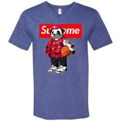 Supreme Bear Basketball T-shirt Men V-Neck T-Shirt