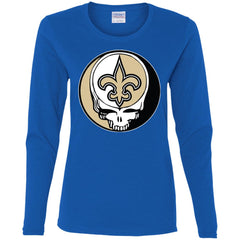 New Orleans Saints Grateful Dead Steal Your Face Football Nfl Shirts Women Long Sleeve Shirt Women Long Sleeve Shirt - parenttees