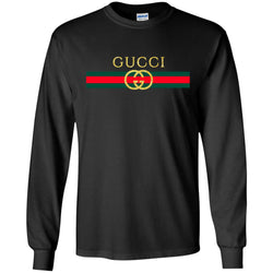 Gucci Logo Vintage Inspired Trend Men Long Sleeve Shirt