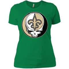 New Orleans Saints Grateful Dead Steal Your Face Football Nfl Shirts Women Cotton T-Shirt Women Cotton T-Shirt - parenttees