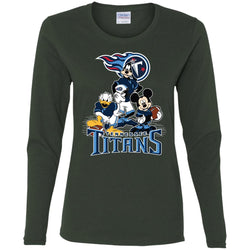 Mickey Mouse Tennessee Titans American Football Nfl Sports Shirt Women Long Sleeve Shirt