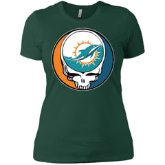 Miami Dolphins Grateful Dead Steal Your Face Football Nfl Shirts Women Cotton T-Shirt Women Cotton T-Shirt - parenttees