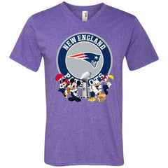 Nfl – New England Patriots Super Bowl 2019 Mickey Mouse Minnie Mouse Donald Duck Daisy Duck Football Men V-Neck T-Shirt Men V-Neck T-Shirt - parenttees