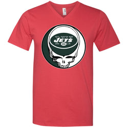 New York Jets Grateful Dead Steal Your Face Football Nfl Shirts Men V-Neck T-Shirt