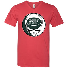 New York Jets Grateful Dead Steal Your Face Football Nfl Shirts Men V-Neck T-Shirt Men V-Neck T-Shirt - parenttees