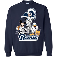 Nfl – Los Angeles Rams Donald Duck Goofy Mickey Mouse Super Bowl 2019 Football Crewneck Pullover Sweatshirt Crewneck Pullover Sweatshirt - parenttees