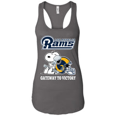 Los Angeles Rams Gateway To Victory Super Bowl 2019 Snoopy Football Nfl Women Tank Top Women Tank Top - parenttees