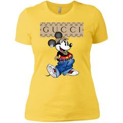 Gucci Mickey Mouse Trending T-Shirt Women Cotton T-Shirt T-Shirts - parenttees