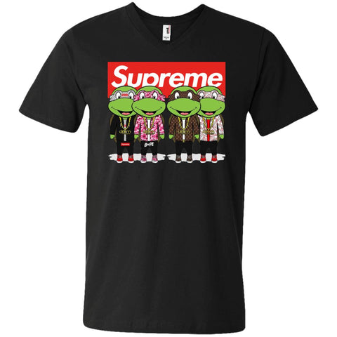 Supreme Turtle T-shirt Men V-Neck T-Shirt Black / S Men V-Neck T-Shirt - parenttees