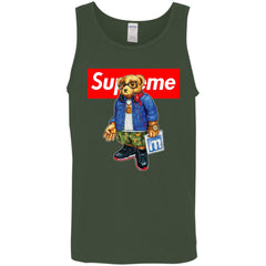 Supreme Bear Style Music T-shirt Men Cotton Tank Men Cotton Tank - parenttees