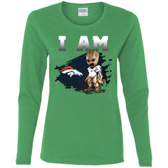 Nfl Denver Broncos I Am Groot T-shirt Women Long Sleeve Shirt Women Long Sleeve Shirt - parenttees