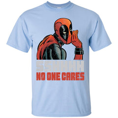 Marvel Deadpool Shhh No One Cares Whisper Men Cotton T-Shirt Men Cotton T-Shirt - parenttees