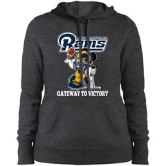 Los Angeles Rams Gateway To Victory Super Bowl 2019 Mickey Mouse Football Nfl Women Hooded Sweatshirt Women Hooded Sweatshirt - parenttees