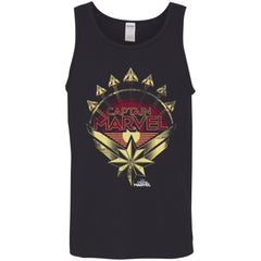 Captain Marvel Yellow Red Plane Flight Logo Men Cotton Tank Men Cotton Tank - parenttees