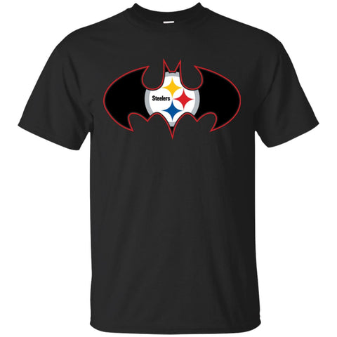 We Are The Pittsburgh Steelers Batman Nfl Mashup Men Cotton T-Shirt Black / S Men Cotton T-Shirt - parenttees