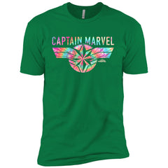 Captain Marvel Logo Banner Tie Dye Colors Men Short Sleeve T-Shirt Men Short Sleeve T-Shirt - parenttees