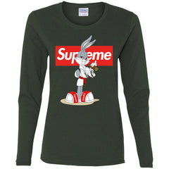 Supreme Rabbit Smoking T-shirt Women Long Sleeve Shirt Women Long Sleeve Shirt - parenttees