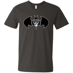 We Are The Oakland Raiders Batman Nfl Mashup Men V-Neck T-Shirt Men V-Neck T-Shirt - parenttees