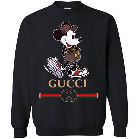 Gucci Mickey Kitty Beauty T-shirt Crewneck Pullover Sweatshirt Black / S Crewneck Pullover Sweatshirt - parenttees