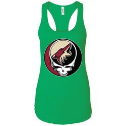 Arizona Coyotes Grateful Dead Steal Your Face Hockey Nhl Shirts Women Tank Top