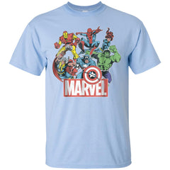 Marvel Avengers Team Retro Comic Vintage Graphic Men Cotton T-Shirt Men Cotton T-Shirt - parenttees