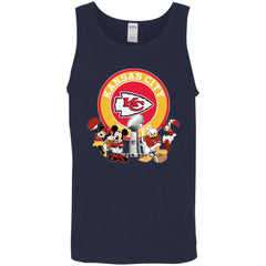 Nfl – Kansas City Chiefs Super Bowl 2019 Mickey Mouse Minnie Mouse Donald Duck Daisy Duck Football Men Cotton Tank Men Cotton Tank - parenttees