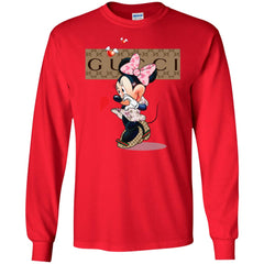 Couple Gucci Minnie Tshirt Valentine's Day Men Long Sleeve Shirt Men Long Sleeve Shirt - parenttees