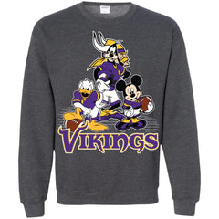 Mickey Mouse Minnesota Vikings American Football Nfl Sports Shirt Crewneck Pullover Sweatshirt Crewneck Pullover Sweatshirt - parenttees