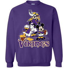 Mickey Mouse Minnesota Vikings American Football Nfl Sports Shirt Crewneck Pullover Sweatshirt Crewneck Pullover Sweatshirt - parenttees