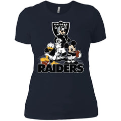 Mickey Mouse Oakland Raiders American Football Nfl Sports Shirt Women Cotton T-Shirt Women Cotton T-Shirt - parenttees