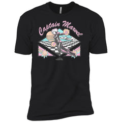 Marvel Captain Marvel Retro Checkered Log Men Short Sleeve T-Shirt Men Short Sleeve T-Shirt - parenttees